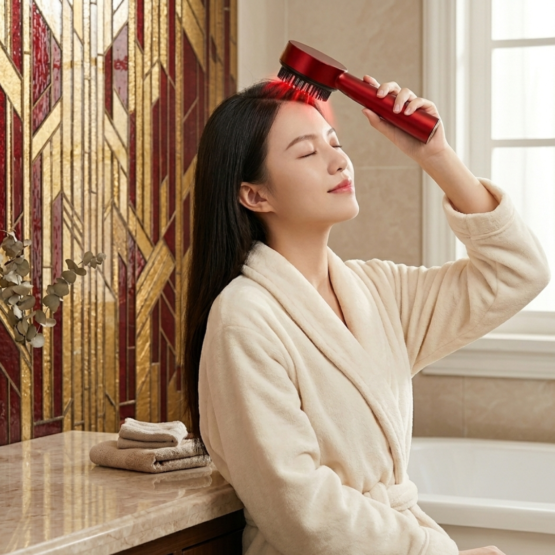 RootLuxe™ Red Light Scalp Massager Brush