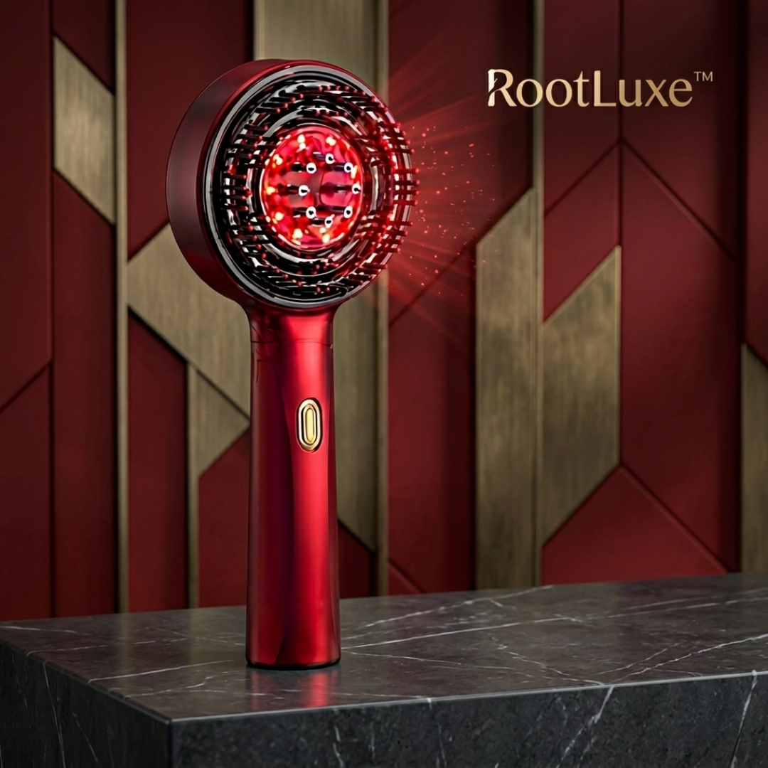 RootLuxe™ Red Light Scalp Massager Brush