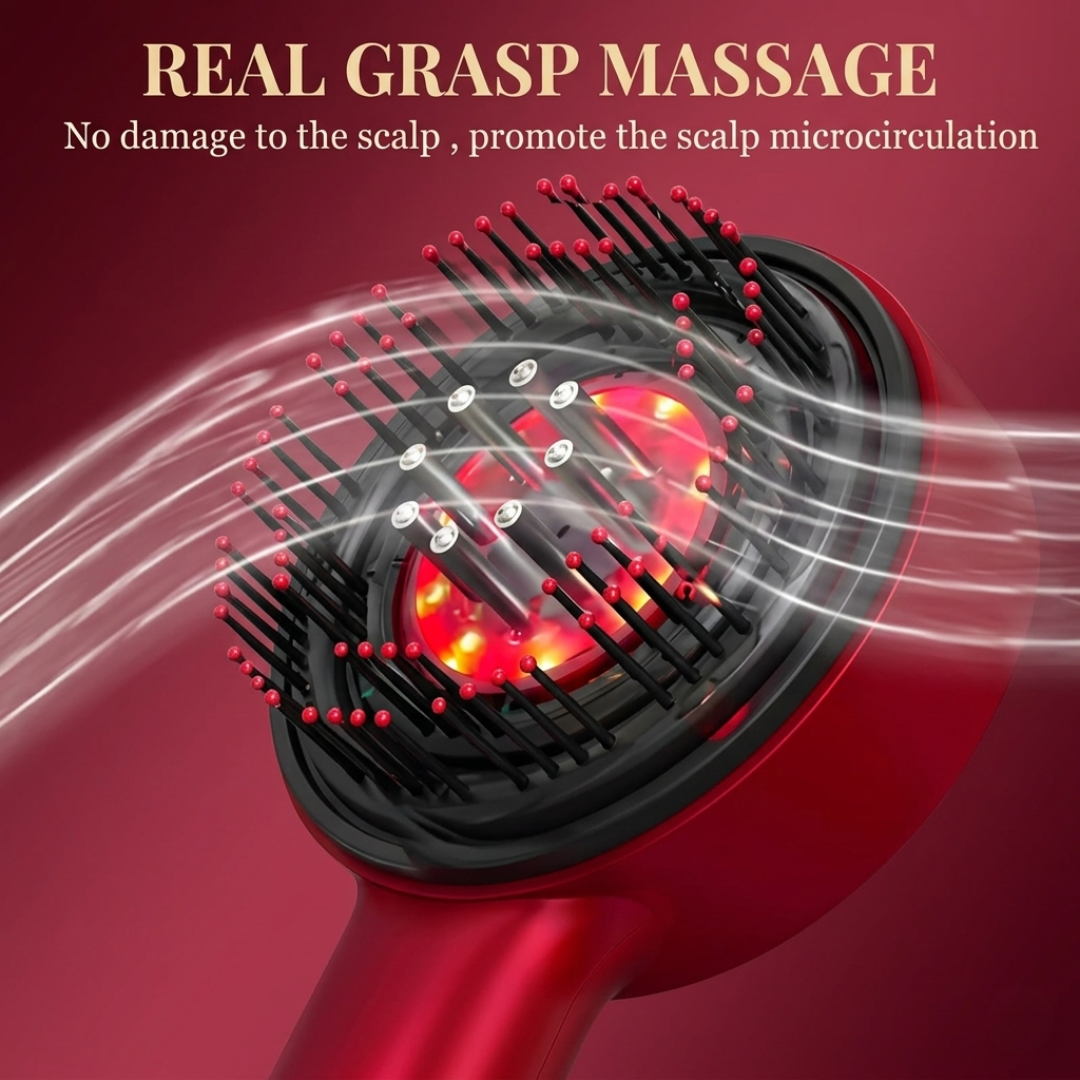 RootLuxe™ Red Light Scalp Massager Brush