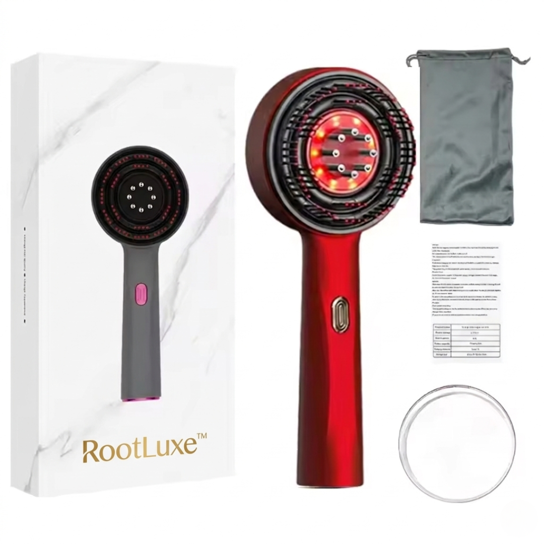 RootLuxe™ Red Light Scalp Massager Brush